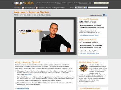 「アマゾンスタジオ」オフィシャルサイト(キャプチャー画面)