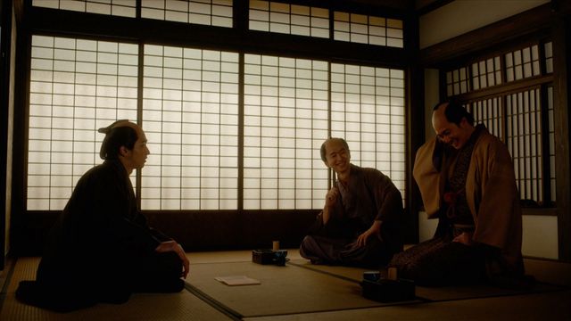 第38回より蔦重(横浜流星)と北尾重政(橋本淳)&北尾政美(高島豪志)