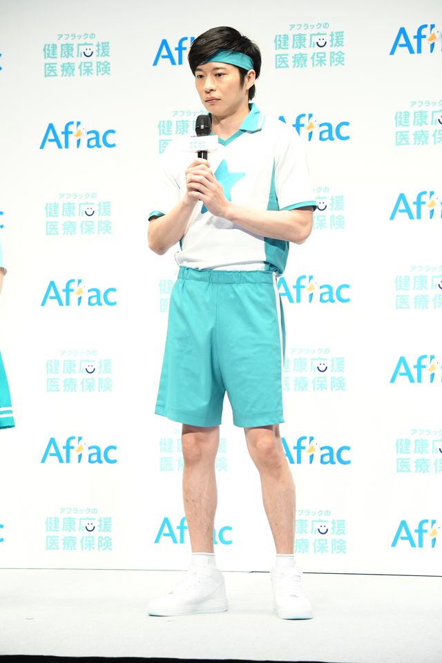 田中圭のくしゃくしゃ笑顔！「アフラックの健康応援医療保険」商品発表会（7枚目）