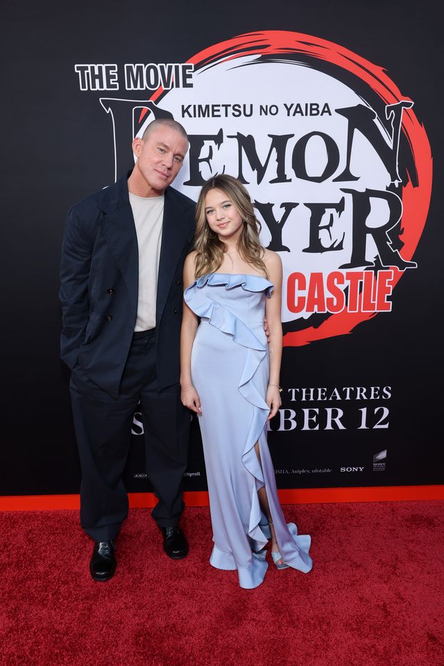 『劇場版「鬼滅の刃」無限城編　第一章　猗窩座再来』LAプレミアでのチャニング・テイタムと娘エヴァリー（5枚目）