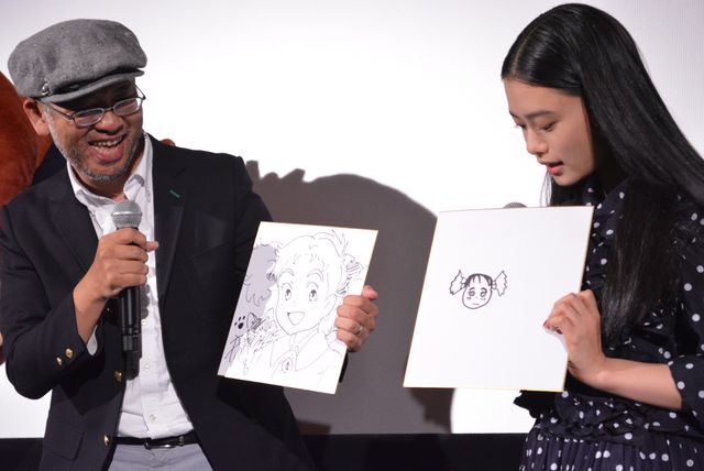 新たな画伯の誕生!?杉咲花が描いたかわいいメアリ　『メアリと魔女の花』大ヒット御礼舞台あいさつ（10枚目）