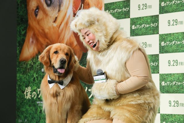 AmazonプライムのCMで人気者に！ふさふさのワンコ・ゼウスくん『僕のワンダフル・ライフ』宣伝ワンバサダー就任会見イベント（3枚目）