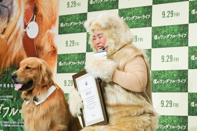 AmazonプライムのCMで人気者に！ふさふさのワンコ・ゼウスくん『僕のワンダフル・ライフ』宣伝ワンバサダー就任会見イベント（9枚目）