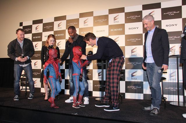 『アメイジング・スパイダーマン2』アンドリュー・ガーフィールド＆エマ・ストーン、ジェイミー・フォックスらが来日！フォトギャラリー（6枚目）