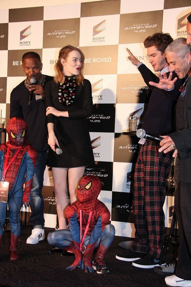 『アメイジング・スパイダーマン2』アンドリュー・ガーフィールド＆エマ・ストーン、ジェイミー・フォックスらが来日！フォトギャラリー（8枚目）