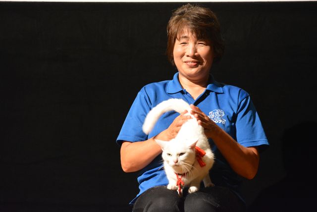 『猫侍』人気白猫がゴロ～ン　『猫侍　南の島へ行く』ティーチインイベントフォトギャラリー（7枚目）