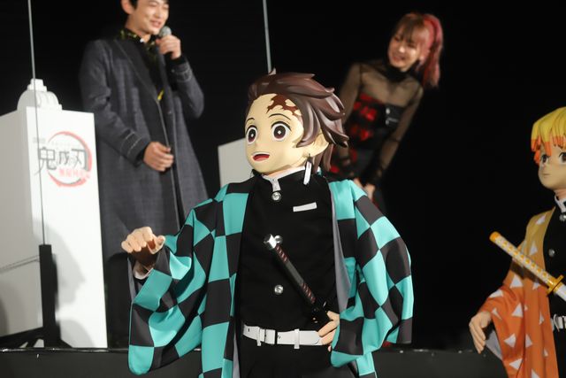 花江夏樹、鬼頭明里、下野紘、松岡禎丞ら鬼滅の刃キャスト登壇！『劇場版「鬼滅の刃」無限列車編』東京スカイツリー点灯式イベント（14枚目）