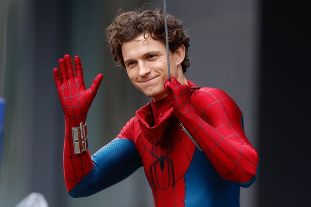 『スパイダーマン：ブランド・ニュー・デイ』撮影現場でのトム・ホランド