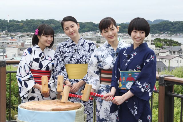 綾瀬、長澤ら4姉妹が浴衣姿で勢ぞろい！『海街diary』大ヒット祈願イベント（4枚目）