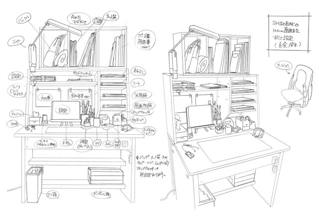 絵麻の机上設定や原画も！「SHIROBAKO展」（3枚目）