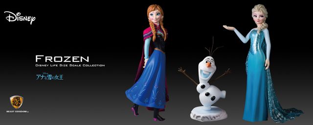 ありのままのエルサ、アナ、オラフ！『アナと雪の女王』スタチューギャラリー：フォトギャラリー