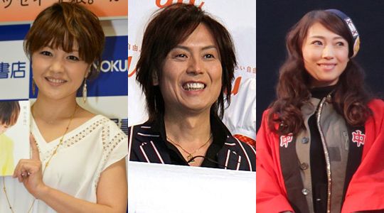 左から、中澤裕子つんく♂、飯田圭織（それぞれ、2013年、2014年、2014年のイベント時に撮影）