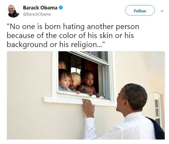 12月5日、Twitter社は今年最も人気を集めたツイートを発表、トランプ米大統領が引き続きTwitterを席巻しているものの、「いいね」やリツイートの数ではオバマ前大統領が勝っていることが明らかになった。ただ、「リツイート」のトップは、無料でチキンナゲットを貰おうとした高校生のつぶやきだった。写真はオバマ氏のツイートから