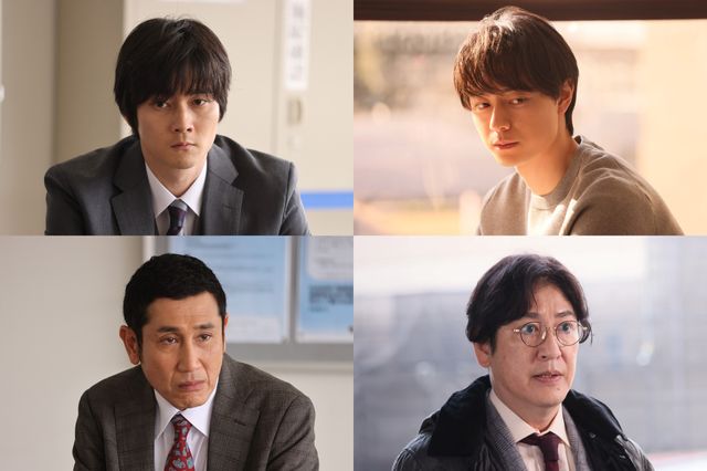 ドラマ「月夜行路」に出演する柳俊太郎、作間龍斗(ACEes)、渋川清彦、田中直樹