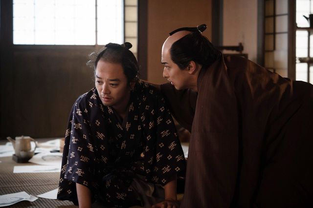 反響呼んだ第38回より歌麿（染谷将太）、蔦重（横浜流星）