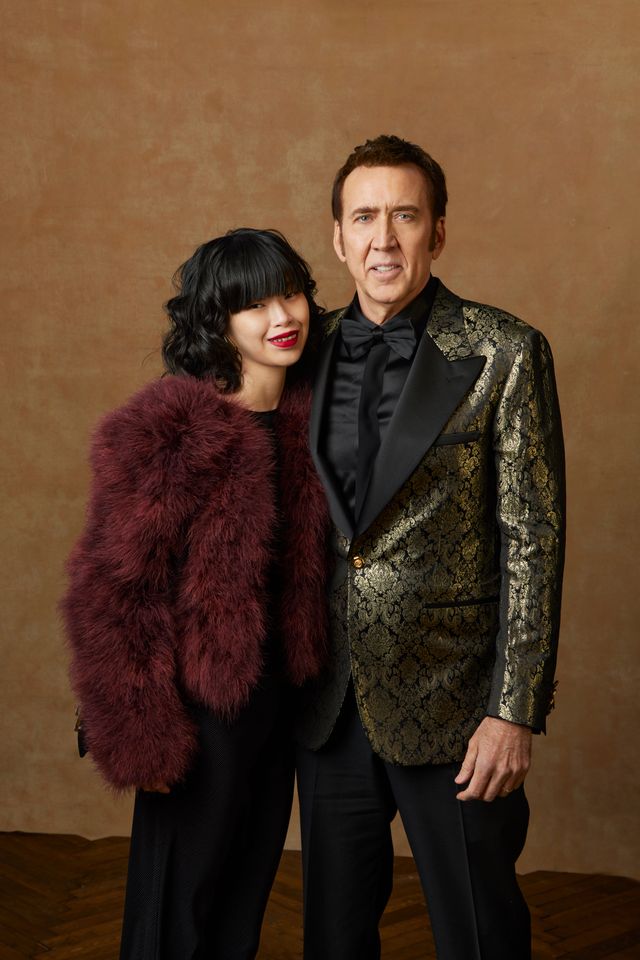 第81回ゴールデン・グローブ賞授賞式でのニコラス・ケイジ＆妻リコ・シバタ（4枚目）