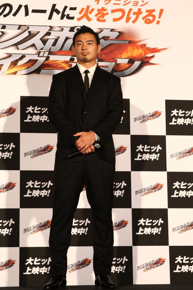 ラグビー・五郎丸歩選手、芸能イベント初登場！映画『トランスポーター　イグニション』イベントギャラリー（8枚目）