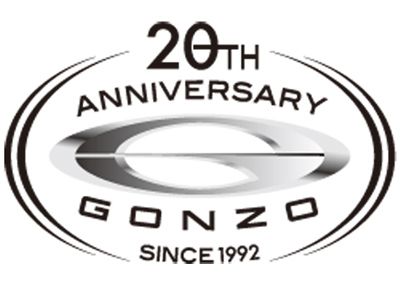 リニューアル第1回企画展として「GONZO 20th ANNIVERSARY展」を行う株式会社ゴンゾの20周年記念ロゴ