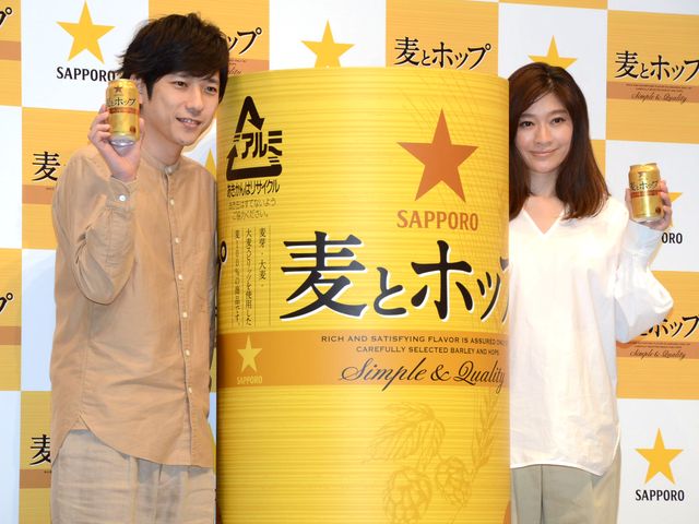 二宮和也＆篠原涼子登場！「サッポロ　麦とホップ」新CM発表会（4枚目）