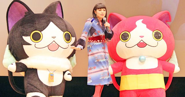 ブルゾンちえみ、ジバニャン＆猫又と”withにゃん”披露！『映画　妖怪ウォッチ FOREVER FRIENDS』完成披露試写会（7枚目）