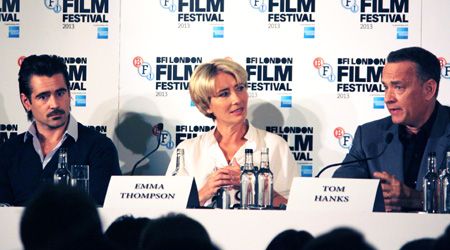 第57回ロンドン映画祭に出席したコリン・ファレル、エマ・トンプソン、トム・ハンクス