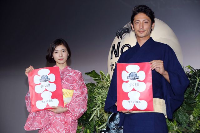 玉木宏＆松岡茉優がハイブリッド恐竜のイラストに挑戦！『ジュラシック・ワールド』超大ヒット公開記念イベントフォトギャラリー（11枚目）