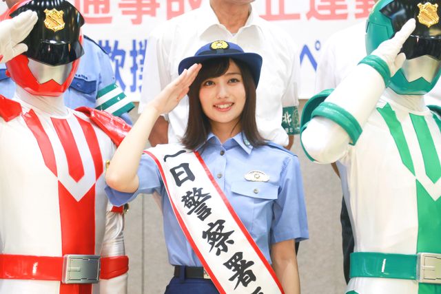 奥山かずさ登場！「夏の交通事故防止運動・振り込め詐欺撲滅キャンペーン」イベント：フォトギャラリー