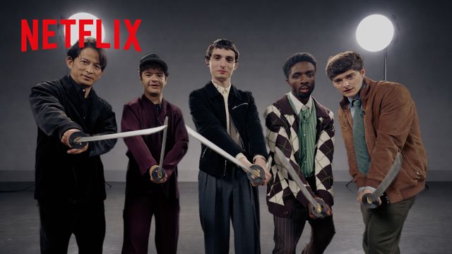 「イクサガミ」の岡田准一と「ストレンジャー・シングス　未知の世界5」のゲイテン・マタラッツォ、フィン・ヴォルフハルト、ケイレブ・マクラフリン、ノア・シュナップ