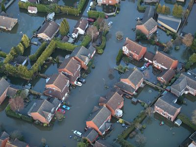 洪水被害が出ているイギリス