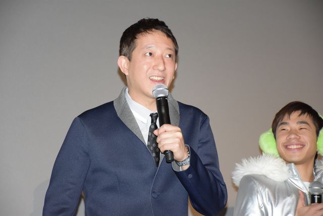 ドラえもん大好き芸人の高橋茂雄とスネ夫＆ジャイアン『映画ドラえもん　のび太の南極カチコチ大冒険』初日舞台あいさつフォトギャラリー（4枚目）