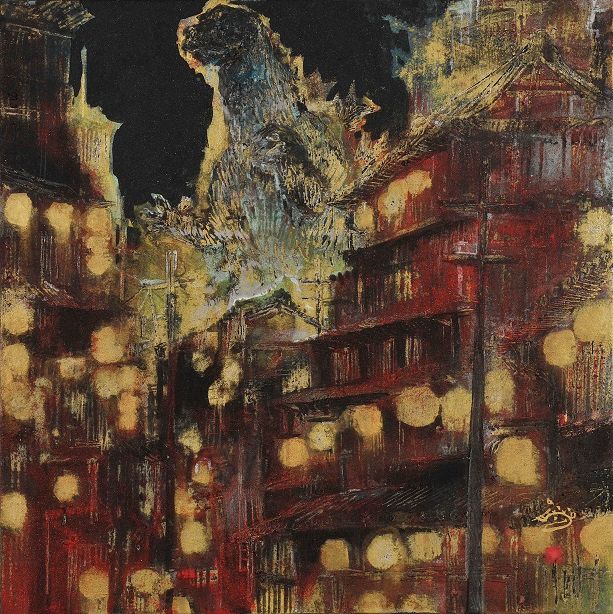 日本画家・村上裕二が『ゴジラ』を描く!:フォトギャラリー