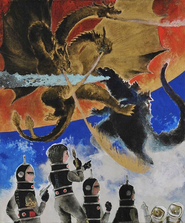 日本画家・村上裕二が『ゴジラ』を描く！（4枚目）
