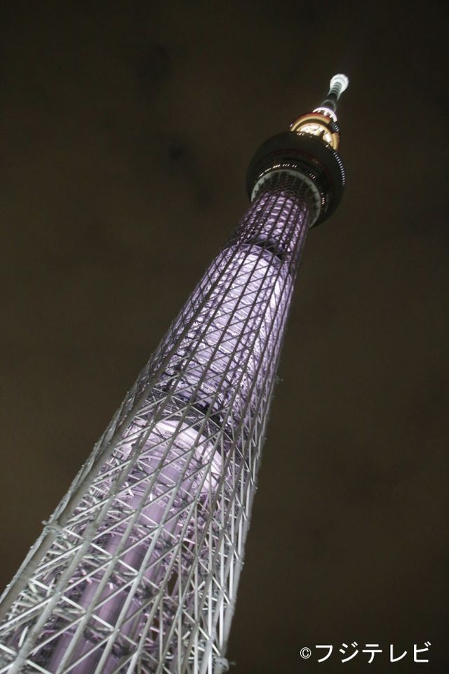 スカイツリーが「失恋ショコラティエ」色にライトアップ！写真ギャラリー（2枚目）