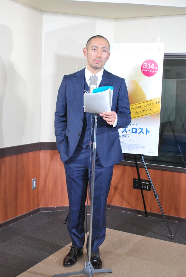 市川海老蔵が洋画吹き替えに初挑戦！映画『オール・イズ・ロスト』公開アフレコ収録（5枚目）