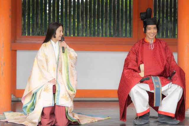 吉高由里子＆柄本佑、大河ドラマ「光る君へ」クランクイン取材会の様子（2枚目）