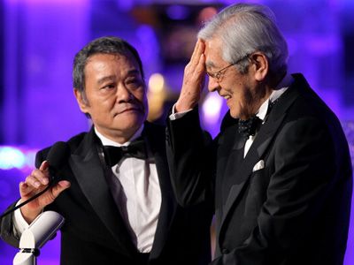 第34回日本アカデミー賞での西田敏行と三國連太郎さん
