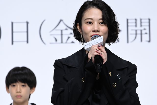 妊娠発表の高畑充希、黒ジャケット＆スカートで魅了！映画『秒速5センチメートル』完成報告会（5枚目）