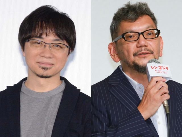新海誠監督と庵野秀明監督（左は今年9月、右は今年7月に撮影）
