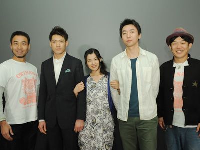 （左から）ワッキー、武田、広澤、小鹿監督、ヒデ