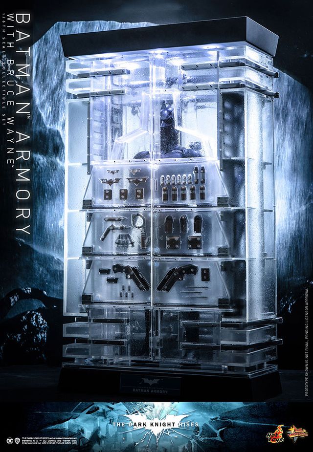 ホットトイズ ダークナイト ライジング バットスーツ格納庫＆ブルース・ウェイン ムービー・マスターピース】『ダークナイト ライジング』1／6