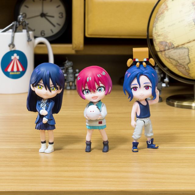 マチュ、ニャアン、シュウジのフィギュアが踊る！