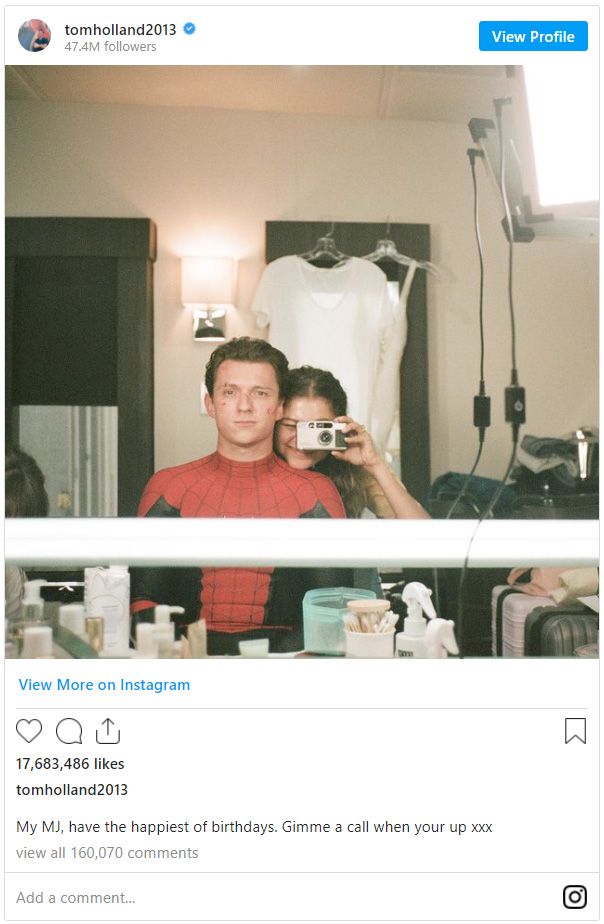 青春だ… - 画像はトム・ホランド公式Instagramのスクリーンショット