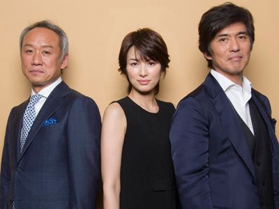 映画『草原の椅子』のキャストが作品を解説！ - 左から西村雅彦、吉瀬美智子、佐藤浩市