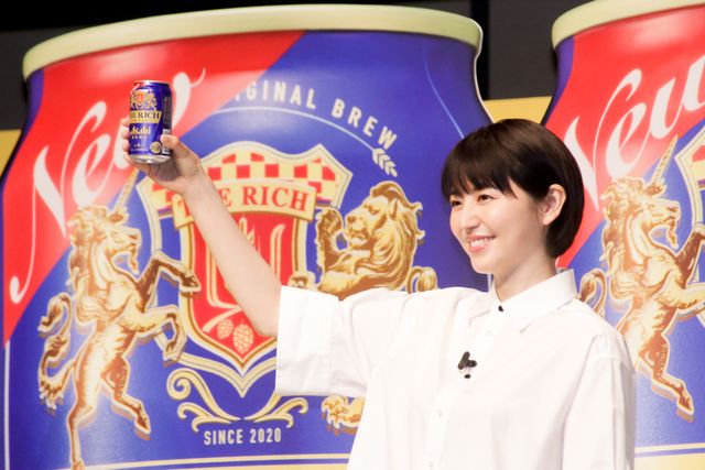 長澤まさみの笑顔！「アサヒ ザ・リッチ リニューアル新CM発表会」（9枚目）