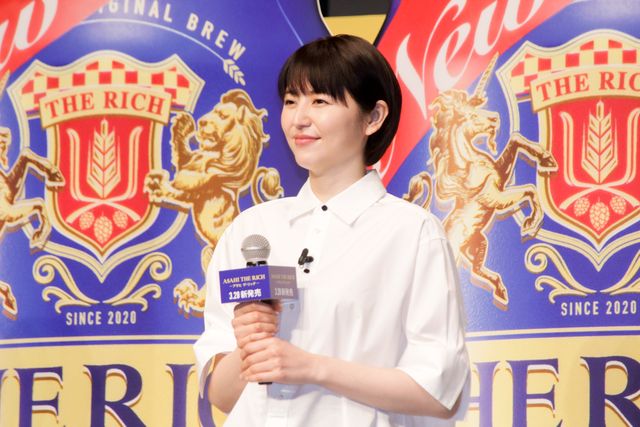 長澤まさみの笑顔！「アサヒ ザ・リッチ リニューアル新CM発表会」（16枚目）