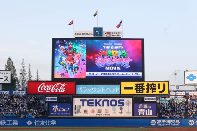 マリオ声優・宮野真守、ノーバン投球に歓声！『ザ・スーパーマリオギャラクシー・ムービー』ナイター始球式（8枚目）