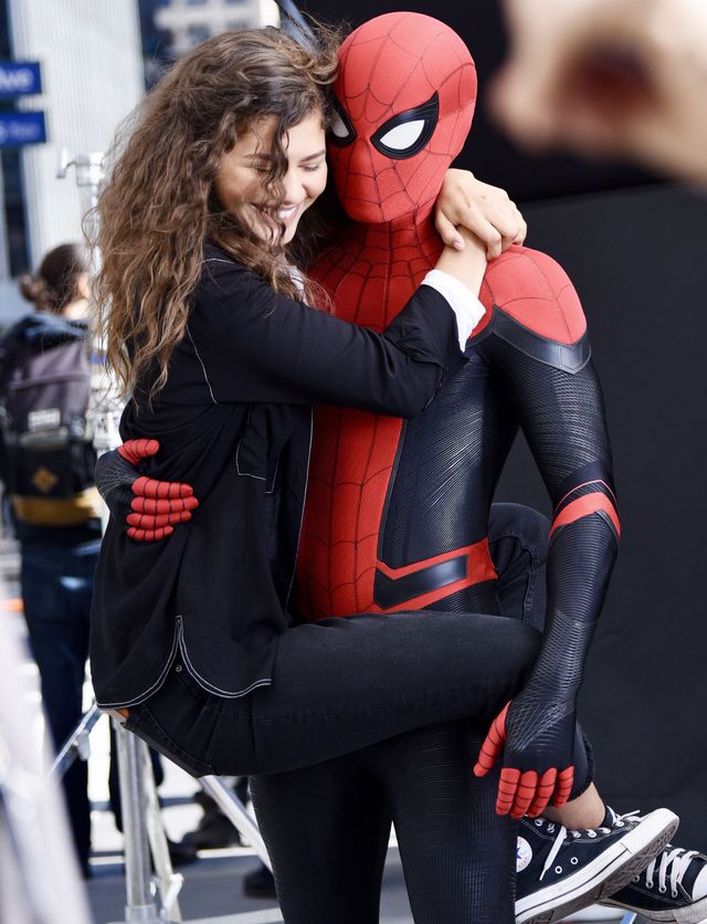 『スパイダーマン:ファー・フロム・ホーム』撮影時のゼンデイヤ&トム・ホランド
