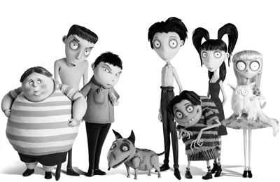 魅力的な『フランケンウィニー』キャラクターたち！ - 左から、ボブ、ナセル、トシアキ、スパーキー、ヴィクター、エドガー、エルザ、フシギちゃん