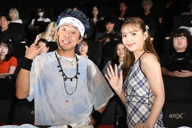 サンシャイン池崎、渾身のジャスティス！ジェイソン・ステイサム主演『MEG ザ・モンスターズ2』公開直前イベント（2枚目）