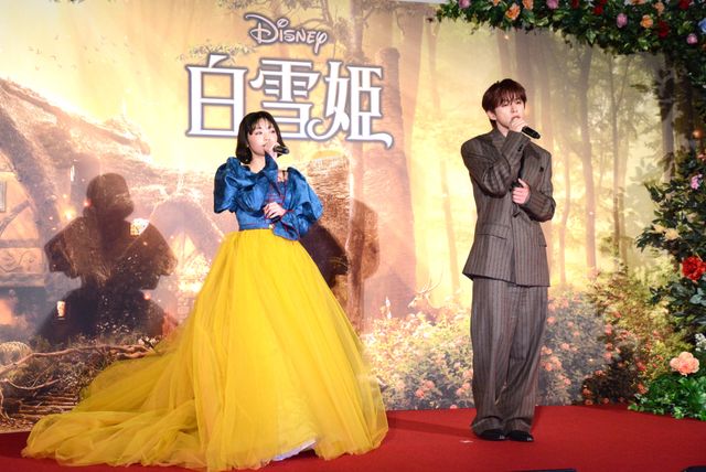吉柳咲良＆JO1河野純喜が生パフォーマンス！実写版『白雪姫』劇中歌お披露目イベント（13枚目）